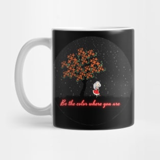 girl in the red dress Mug